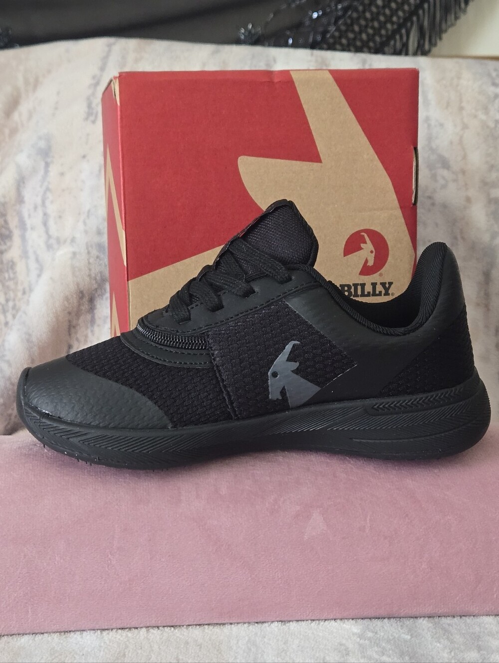 BILLY Sport Inclusion One Kids 12W Black Adaptive Zip Sneakers NIB